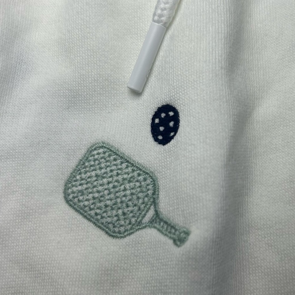 Lou & Grey Elastic Tie Waist Cotton Blend Shorts w/ Novelty Tennis Print Size L - Picture 4 of 13